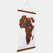 アフリカの地図 吊り下げ型タペストリー (傾斜あり)