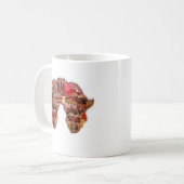 アフリカの地図：文化で季節をお祝いしよう コーヒーマグカップ (正面左)