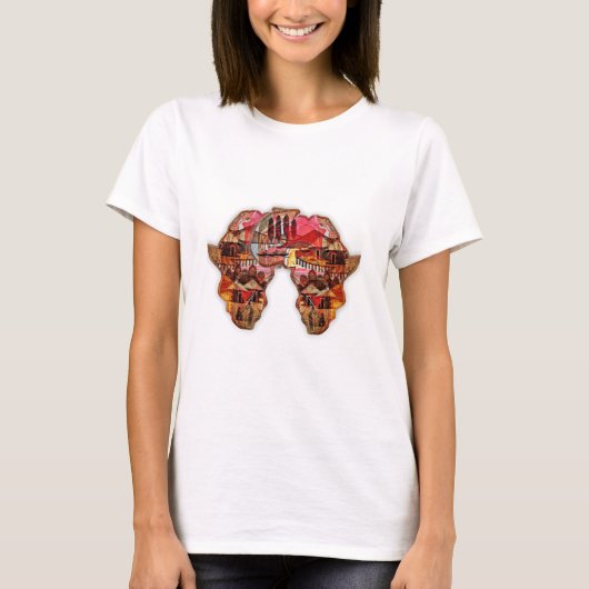 アフリカの地図:文化とともに季節を祝おう Tシャツ (正面)