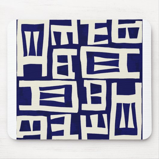 アフリカの地図 – 海軍アイボリー マウスパッド (正面)