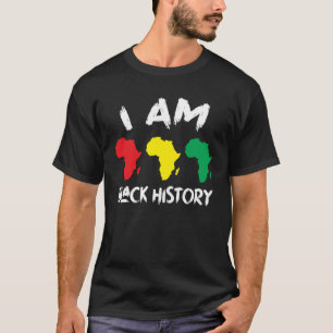 アフリカの地図 私は黒人の歴史 1 Tシャツ