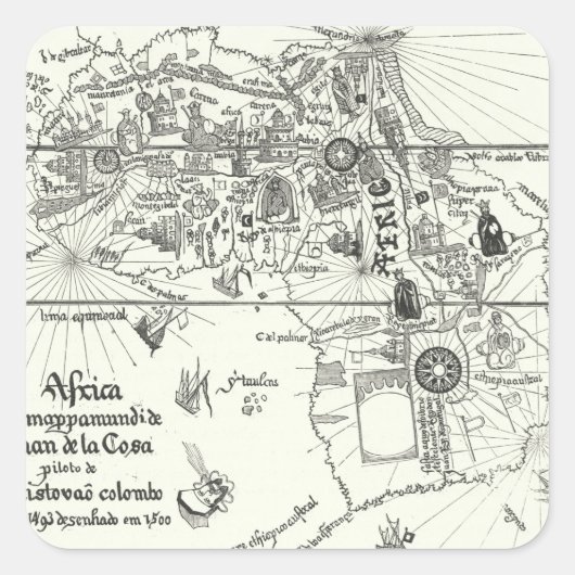 アフリカの地図 | 1500 スクエアシール (正面)