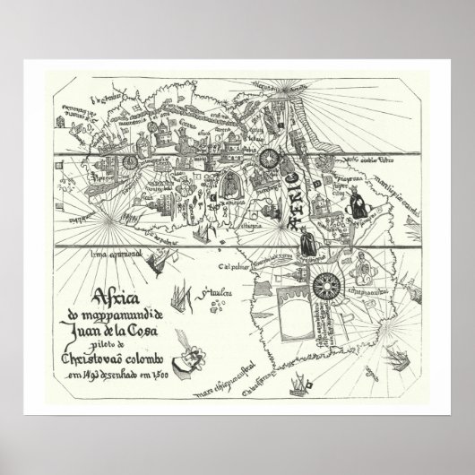 アフリカの地図 | 1500 ポスター (正面)