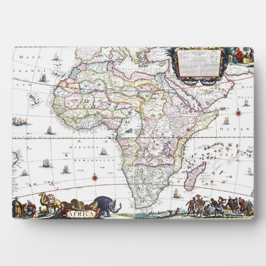 アフリカの地図 | 1696 フォトプラーク (正面)