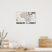 アフリカの地図 | 1696 ポスター (キッチン)