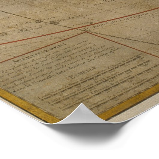 アフリカの地図 | 1700 ポスター (角)