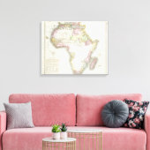アフリカの地図， 1821 キャンバスプリント (インサイチュ (リビング))