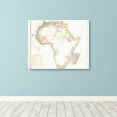 アフリカの地図， 1821 キャンバスプリント (インサイチュ (ウッドフロア))
