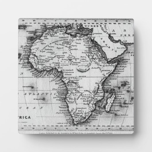 アフリカの地図 | Thomas Stirlingによる彫刻 フォトプラーク (正面)