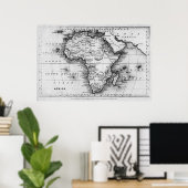 アフリカの地図 | Thomas Stirlingによる彫刻 ポスター (ホームオフィス)