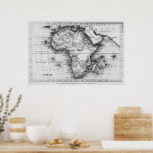 アフリカの地図 | Thomas Stirlingによる彫刻 ポスター (キッチン)