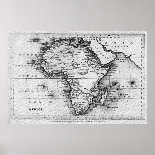 アフリカの地図 | Thomas Stirlingによる彫刻 ポスター (正面)