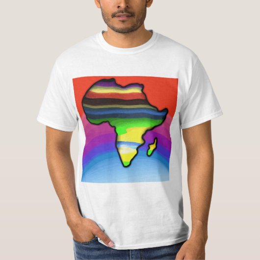 アフリカの地図Tシャツ Tシャツ (正面)