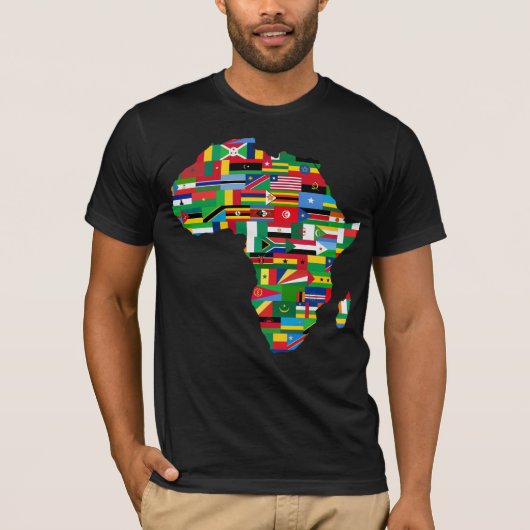アフリカの地図Tシャツ Tシャツ (正面)