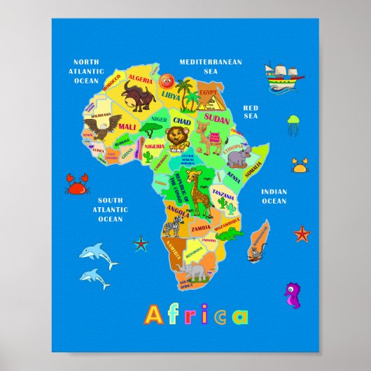 アフリカの地子供へ図 ポスター (正面)
