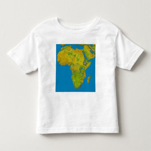 アフリカの地形図 トドラーTシャツ (正面)