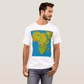 アフリカの地形図 Tシャツ (正面フル)