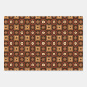 アフリカの地球のシームレスな民族パターンセット1 ラッピングペーパーシート (正面3)