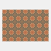 アフリカの地球のシームレスな民族パターンセット1 ラッピングペーパーシート (正面)