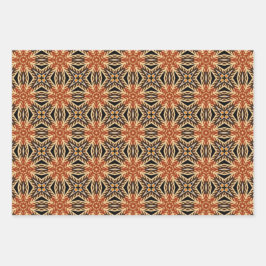 アフリカの地球のシームレスな民族パターンセット1 ラッピングペーパーシート