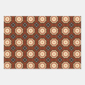 アフリカの地球のシームレスな民族パターンセット2 ラッピングペーパーシート (正面)