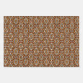 アフリカの地球のシームレスな民族パターンセット6 ラッピングペーパーシート (正面3)