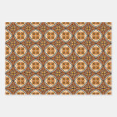 アフリカの地球のシームレスな民族パターンセット6 ラッピングペーパーシート (正面2)