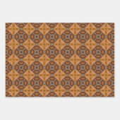 アフリカの地球のシームレスな民族パターンセット7 ラッピングペーパーシート (正面2)