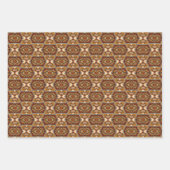 アフリカの地球のシームレスな民族パターンセット7 ラッピングペーパーシート (正面)