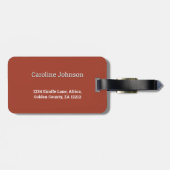 アフリカの夕日とキリン – ヴィンテージ旅行ポスター ラゲッジタグ (裏面横)