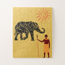 アフリカの夕日 ジグソーパズル