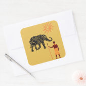 アフリカの夕日。 スクエアシール (封筒)