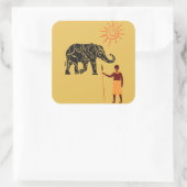 アフリカの夕日。 スクエアシール (バッグ)