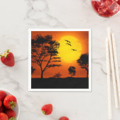 アフリカの夕日 スタンダードカクテルナプキン (インサイチュ)
