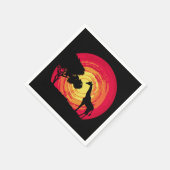 アフリカの夕日 スタンダードカクテルナプキン (角)