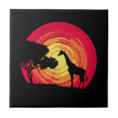 アフリカの夕日 タイル (正面)