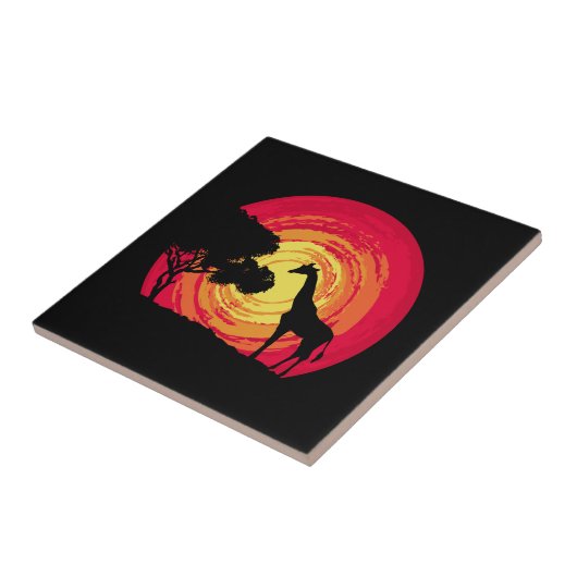 アフリカの夕日 タイル (側面)