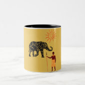 アフリカの夕日 ツートーンマグカップ (中央)