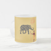 アフリカの夕日 フロストグラスマグカップ (正面左)