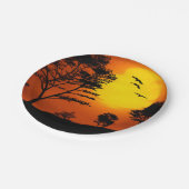 アフリカの夕日 ペーパープレート (アングル)