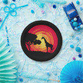 アフリカの夕日 ペーパープレート (パーティー)