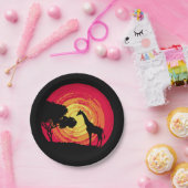 アフリカの夕日 ペーパープレート (パーティー)