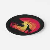 アフリカの夕日 ペーパープレート (アングル)