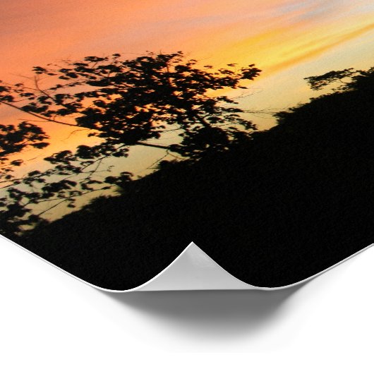 アフリカの夕日 ポスター (角)