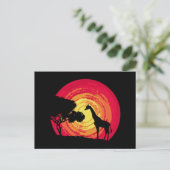 アフリカの夕日 ポストカード (スタンド正面)