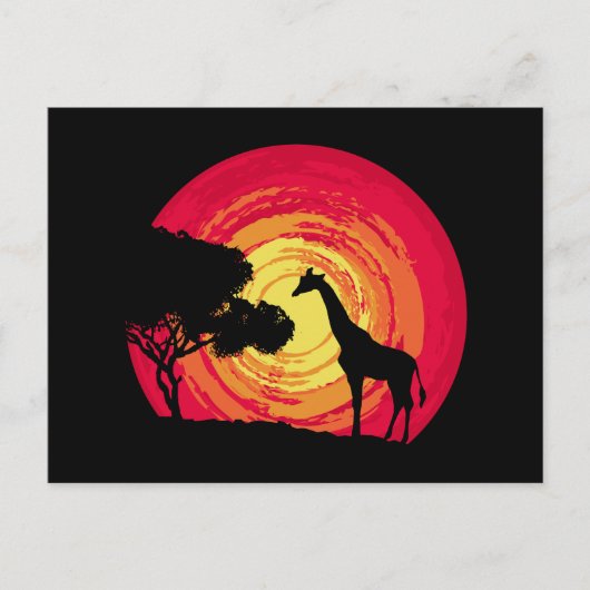 アフリカの夕日 ポストカード (正面)