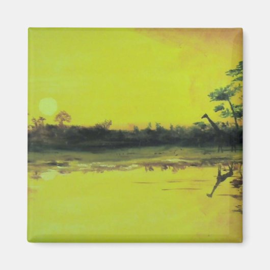 アフリカの夕日 マグネット (正面)