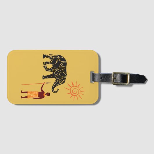 アフリカの夕日 ラゲッジタグ (正面横)