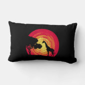 アフリカの夕日 ランバークッション (裏面)