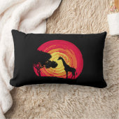アフリカの夕日 ランバークッション (ブランケット)